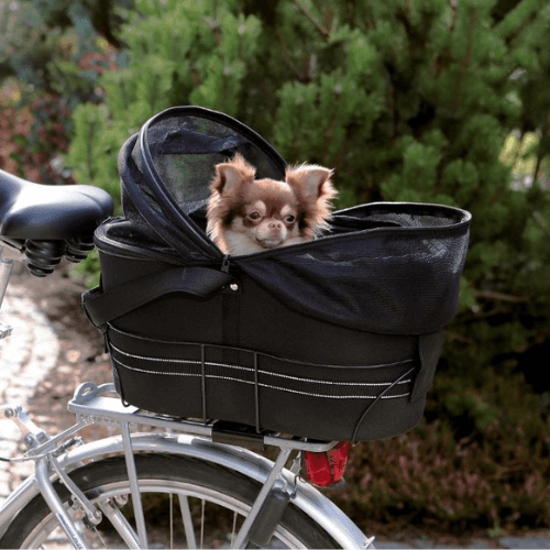 Taška na zadný nosič bicykla pre psa